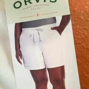 NWT Orvis Classic Collection Drawstring Shorts Womens XXL Cream Off White